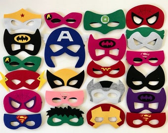 Superhero Party Masks, Superhero Party Supplies, Superhero Party, Batman Party, Superhero Birthday Party, Superhero Party Favors, Superhero