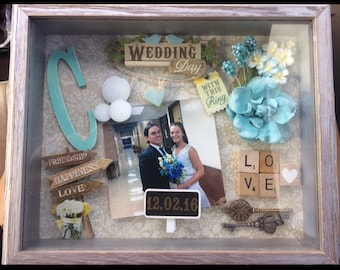 8"x 10" Personalized Wedding Shadow Box