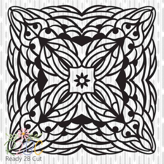 Download Items similar to Square Mandala, SVG, DXF, PNG, Eps ...