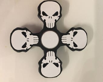 skull 4 post fidget spinner