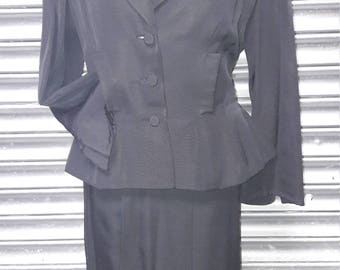 1940s black suit with diamanté detail