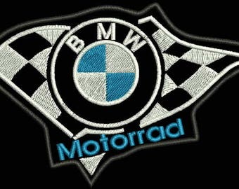 Bmw motorrad LOGO PATCHes 2 size. Machine Embroidery Design. Instant Download.