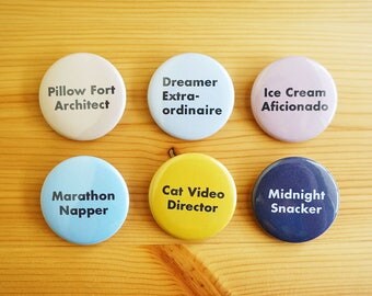 Real Jobs 1.5 inch Pinback Buttons - Set of 6