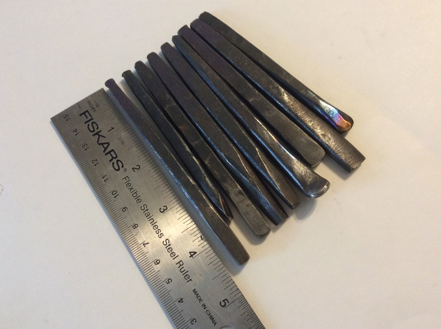 Set of 9 handmade chasing tools W1 tool steel