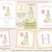 CUSTOM LISTING for Carol - Primrose Bunny Invitations, Bunny Birthday Banner & Welcome Sign