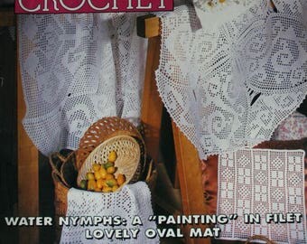 Crochet Patterns Magic Crochet 103 August 1996 Nativity Creche Sweater Women Children Doilies Tablecloth