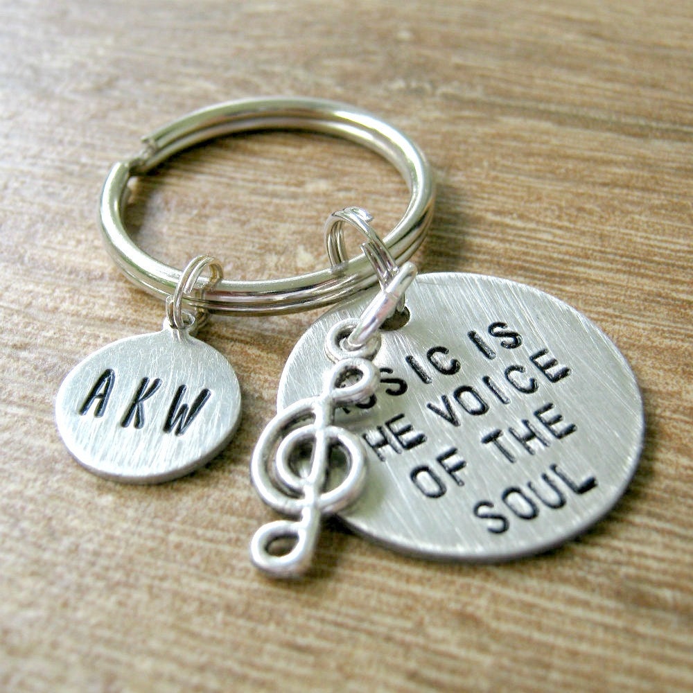 Personalized Music Keychain Music is the Voice of the Soul