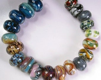 Lampwork Boro Beads, Lampwork Beads, Orphans Beads - BBGLASSART, Orphans 20