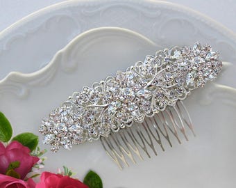 Wedding Accessories, Bridal hair piece, wedding hair comb, Brooch Comb, Bridal Head Piece, Crystal Comb, wedding hairpiece, Large hair clip