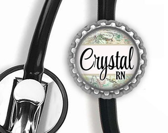 Personalized Stethoscope ID Tag - Travel Nurse, Gifts for Nurses, Student Nurse Gift, Graduation Gift, Stethoscope Accessories