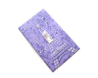Paris Light Switch Cover - Eiffel Tower Switch Plate - Girls Purple Switch Plate - Parisian Decor - Eiffle Tower Girls Bedroom - Teen Room