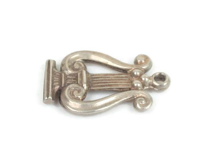 Sterling Lyre Charm Vintage Charm for Bracelet