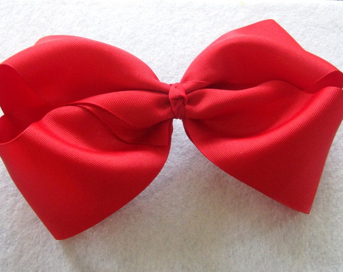 Big Bow, Jumbo Hair Bow, big red bow, Girls Large Hairbow, Southern Style Bow, 6 7 or 8 Inch Bows, Texas Sized Bows, X-tra Large, SSB