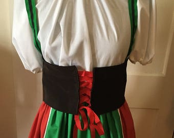 Italian National Traditional Costume Girls Sizes 8 10 12