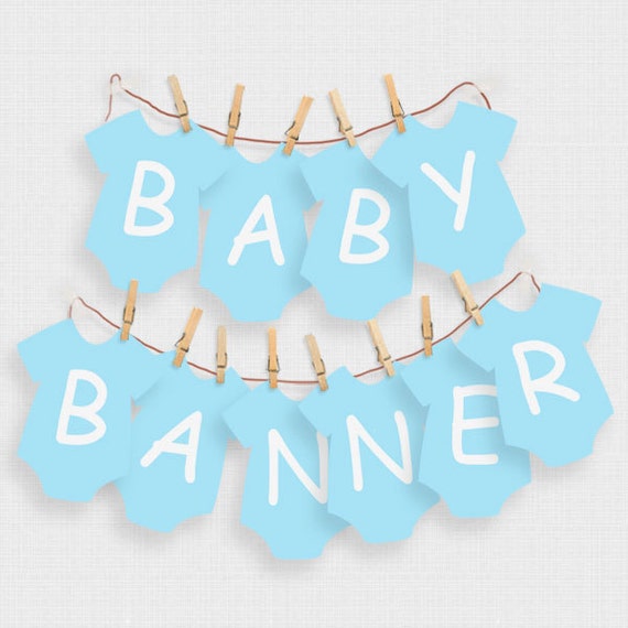 baby shower banner boy blue alphabet printable download