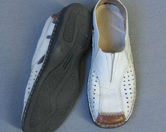 Spectator Style Vintage Shoes Josef Seibel Perforated Sandals 38