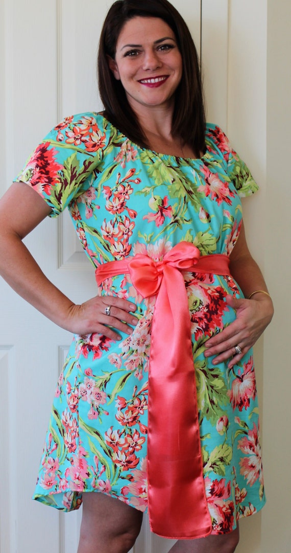 Maternity Hospital Gown in Megan Perfect for Nursing and