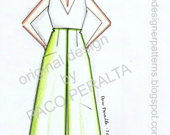 WIDE LEG CULOTTES pattern.-