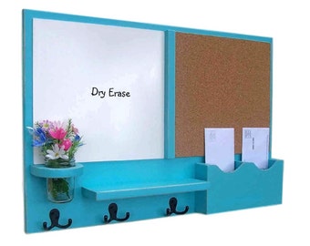 Mail Organizer - Message Center - Cork Board - White Board - Coat Rack - Mason Jar - Coat Hooks