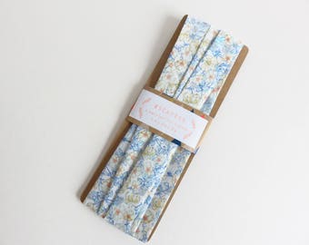 4 Yards 1" Single Fold Bias Tape Liberty Lawn 'Mrs Monroe C' fabric