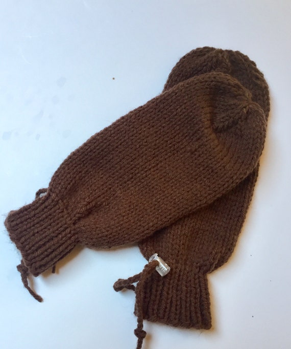 Adaptive Mittens for Special Needs or Elderly Adult Chocolate