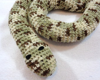 Snake Door Draft Stopper, Toy Snake, Crochet Brown, Cream and Tan Snake, Window Draft Stopper by CrochetedbyCharlene, Gift for Dad or Mom