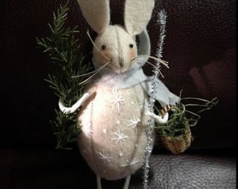 Harper the Snowshoe Hare Ornament FINISHED PIECE by cheswickcompany
