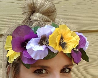 Don't be a pansy flower crown