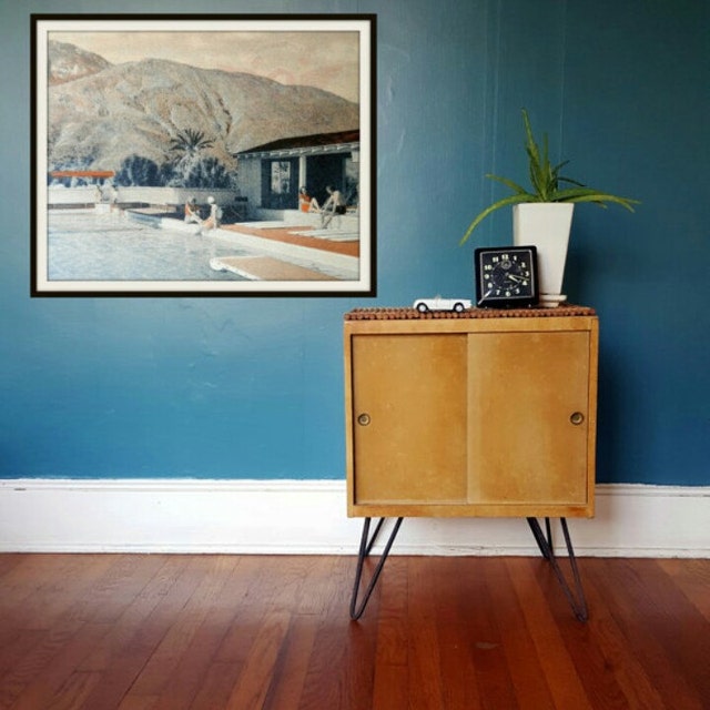 Mid Century Modern Art & Pillow Gifts Vintage by VintageBeach