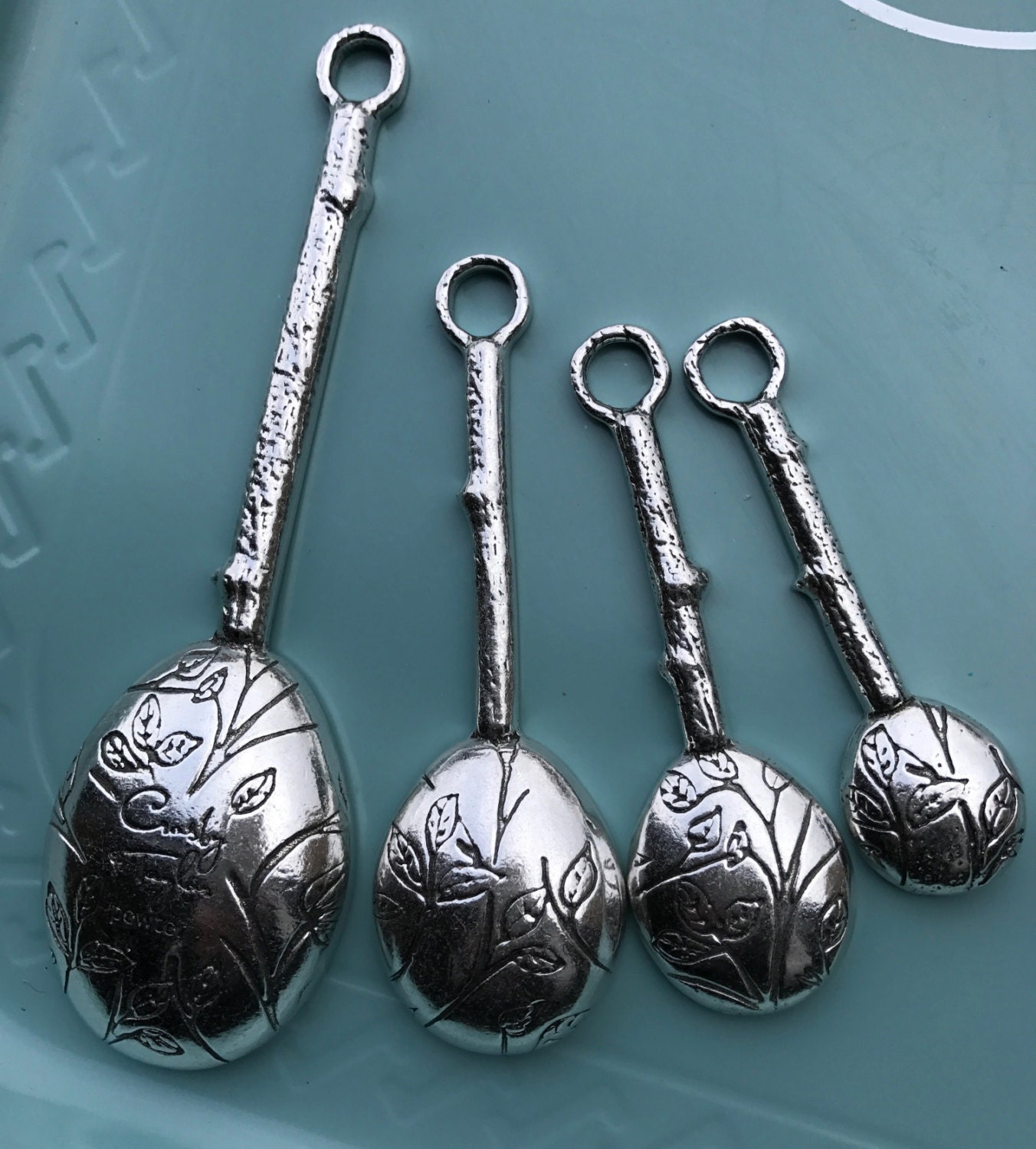 Pewter Measuring Spoons Measuring Spoon Set Bird Spoons by