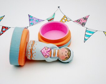 Tooth Fairy Box, Party Favor, Hand Painted Peg"Love Bug", Fairy Decor-In Stock, Ready to Ship