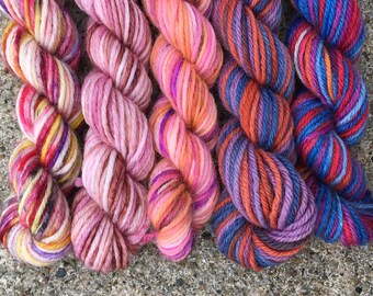 Wizard Candy Hand Dyed Yarn Mini Skein Set - 25 yard skeins for Harry Potter lovers
