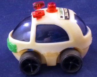 Vintage Eggcrate Police Dept. Toy Vehicle, 1970s
