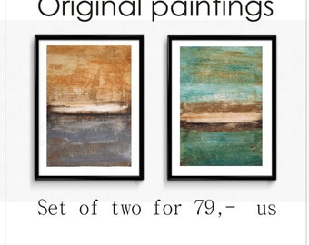 abstract painting nice wall art two acrylic painting wunderful landscape painting by Jolina Anthony