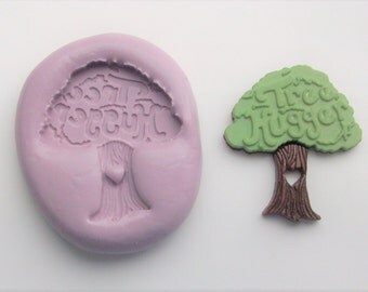 Tree Hugger Mold #122 - silicone mold, crafts mold, jewelry mold, resin mold, porcelain mold, polymer clay mold, kawaii mold, decoden mold