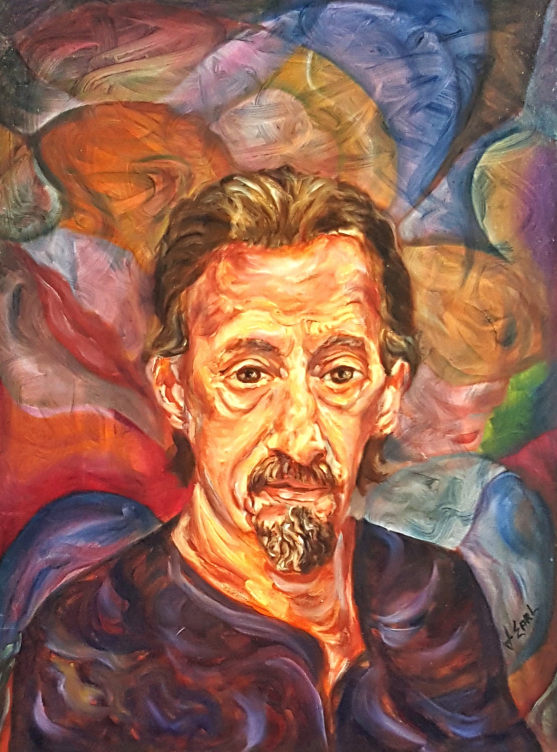 Self-Portrait Abstractoriginal oil painting by John