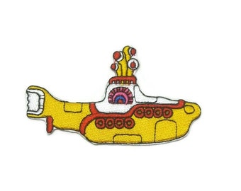 1pc The Beatles Yellow Submarine Embroidered Applique Patch. Iron On or Sew On Legends Badge for T-shirts, Jeans, Shirts. 8.8cm wide