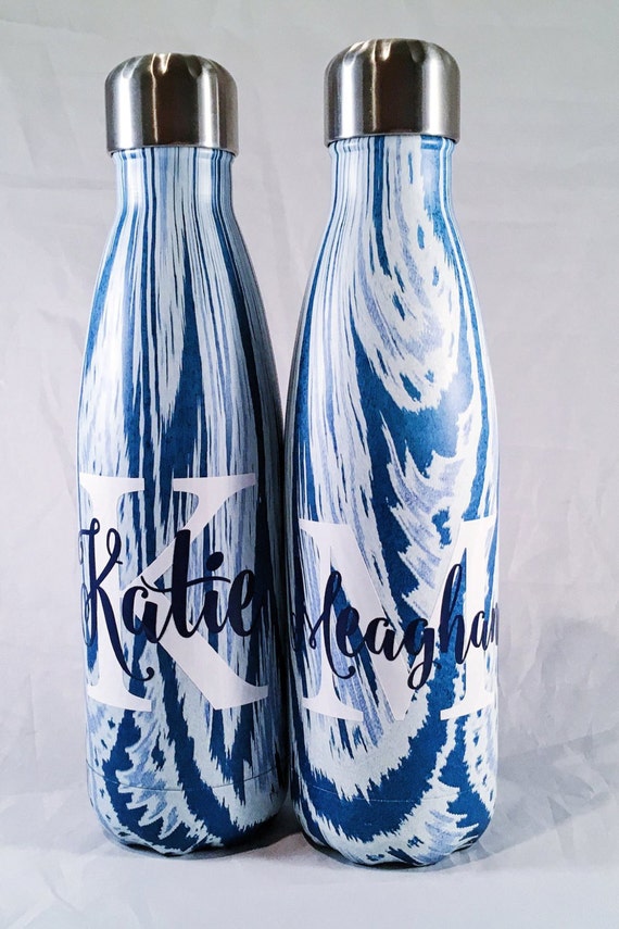 Custom Big Initial and Name S'well Bottle - Bridesmaids, Yoga, Teacher, Sorority, Personalized Swell, Custom Swell, Swell Bottle