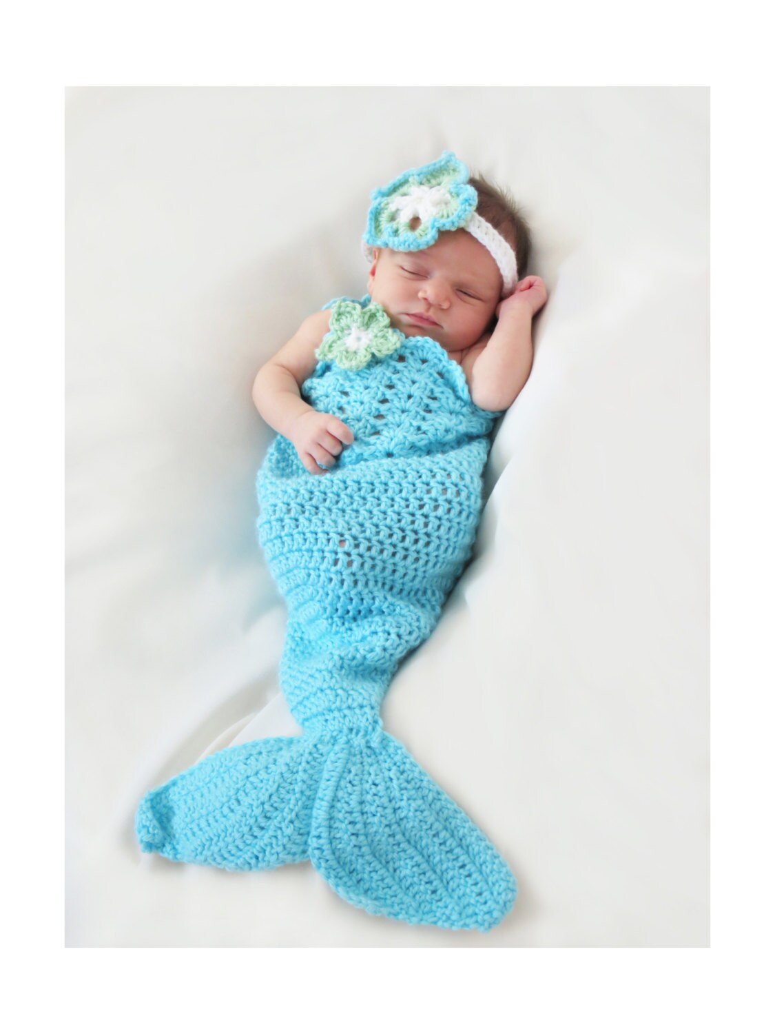 Mermaid Tail Crochet Pattern Newborn to 5T Mermaid Photo