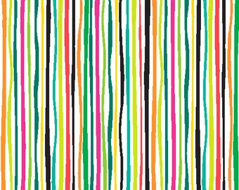 Bright Stripes on White from Andover Fabric's Rio Collection by Jane Dixon