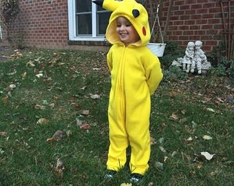 Child's Pikachu costume, size 5, 6, 7, & 8 ORDER before OCTOBER 1ST to guarantee delivery by Halloween