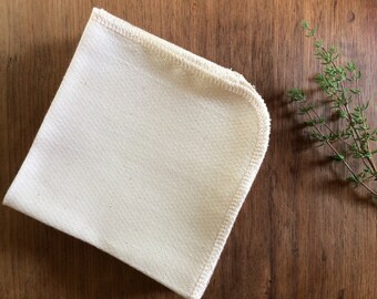 Organic Unpaper Towels, Organic Unbleached Cotton Birdseye Unpaper Towels, Reusable Unpaper Towels, Reusable Paper Towels, SET OF 6