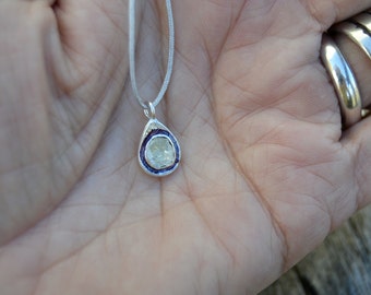 Polki diamond pendant, delicate, diamond necklace