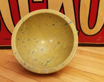 Vintage Light Green Texas Ware Mixing Bowl Dallas Texas Melamine Melmac Confetti Speckled Bowl 1950's