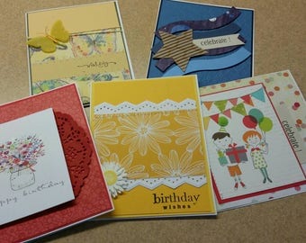 Set of 5 birthday cards