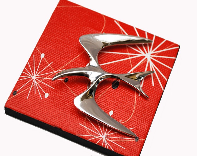 Silver Bird Brooch - Signed Sarah Coventry - Mr Sea Gull - Modern