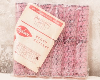 Nylrem Brush Hair rollers. NOS, porcupine, vintage torture device.