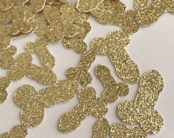 Penis Decorations, Penis Party Decor, Penis Confetti, Gold Penis Confetti, Bachelorette Party Decor, Penis Bunting