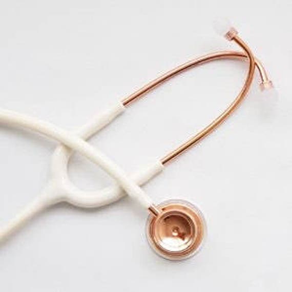 Bling MDF stethoscope bling rose gold stethoscope white
