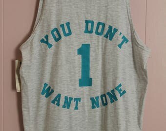 90's Campbell's Soup #1 You Don't Want None Adult Tank Top NWT